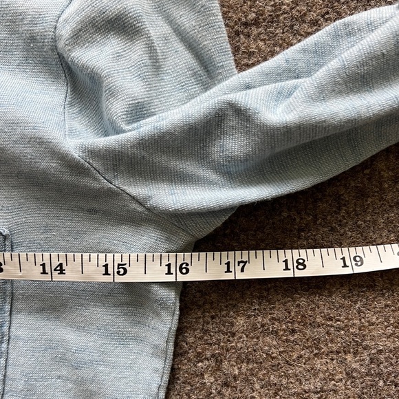 Y2K Splendid Button Down Long Sleeve T-Shirt 100% Cotton Heathered Blue Women XS - Picture 10 of 10